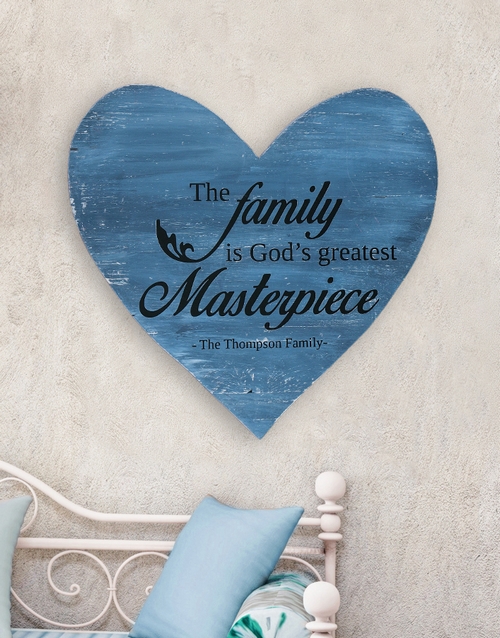 Personalised Gods Masterpiece Wooden Heart