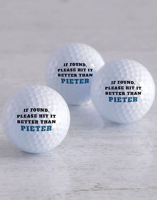 Personalised Better Golfer Golf Balls