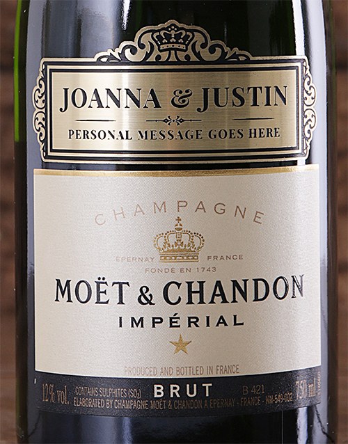 Personalised Moet Brut Champagne