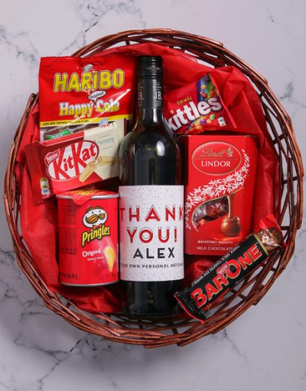Personalised Thank You Snack Basket