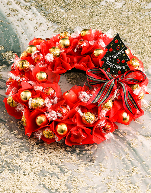 Luscious Lindt Christmas Wreath