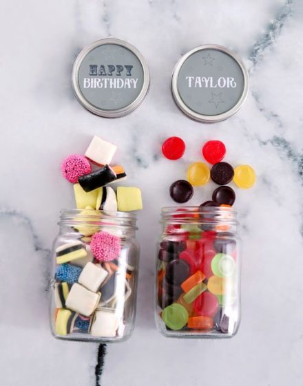 Personalized Happy Birthday Mini Sweets Jars