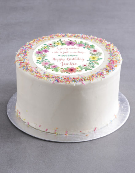 Cake shop MOCART - Beautiful rose drip happy birthday cake