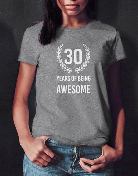 birthday Personalised Years of Being Ladies T Shirt