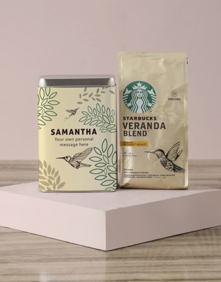 birthday Personalised Starbucks Bird Coffee Tin