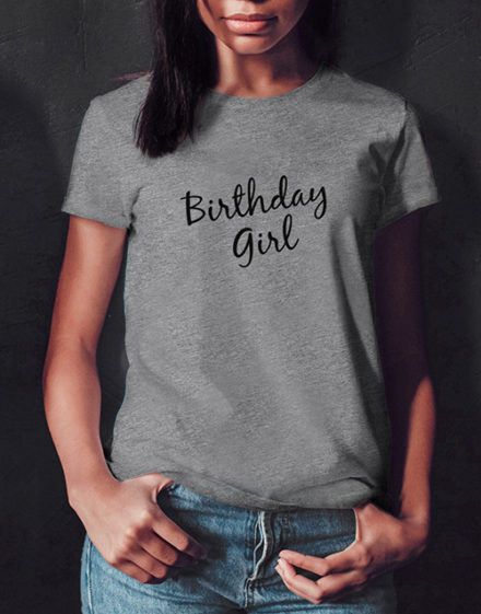 birthday Grey Birthday Girl T Shirt