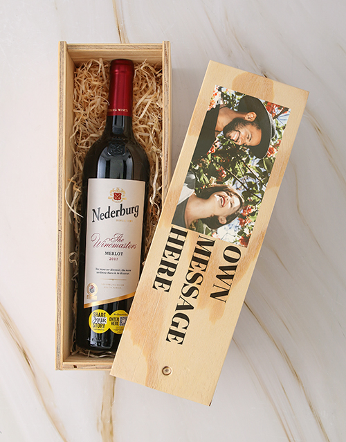fathers-day Personalised Photo Nederburg Riesling Crate