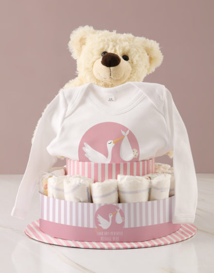 baby Personalised Baby Girl Clothing Nappy Cake
