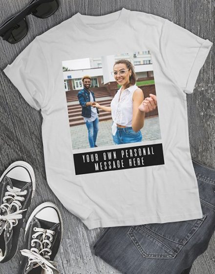 fathers-day Personalised Photo And Message T Shirt