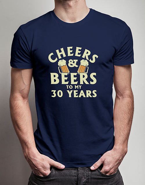 Personalised Cheers and Beers T Shirt - Hamperlicious