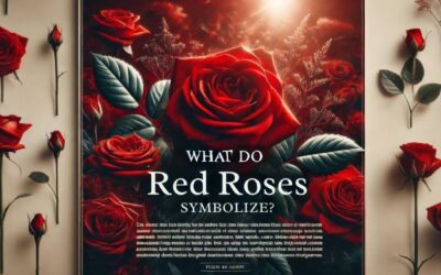 What do red roses symbolize?