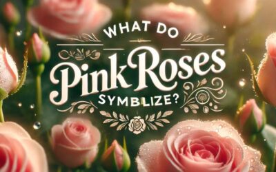 What do pink roses symbolize?