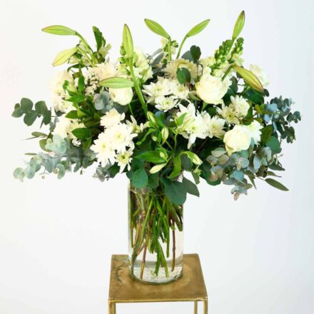 Classic White Glass Vase