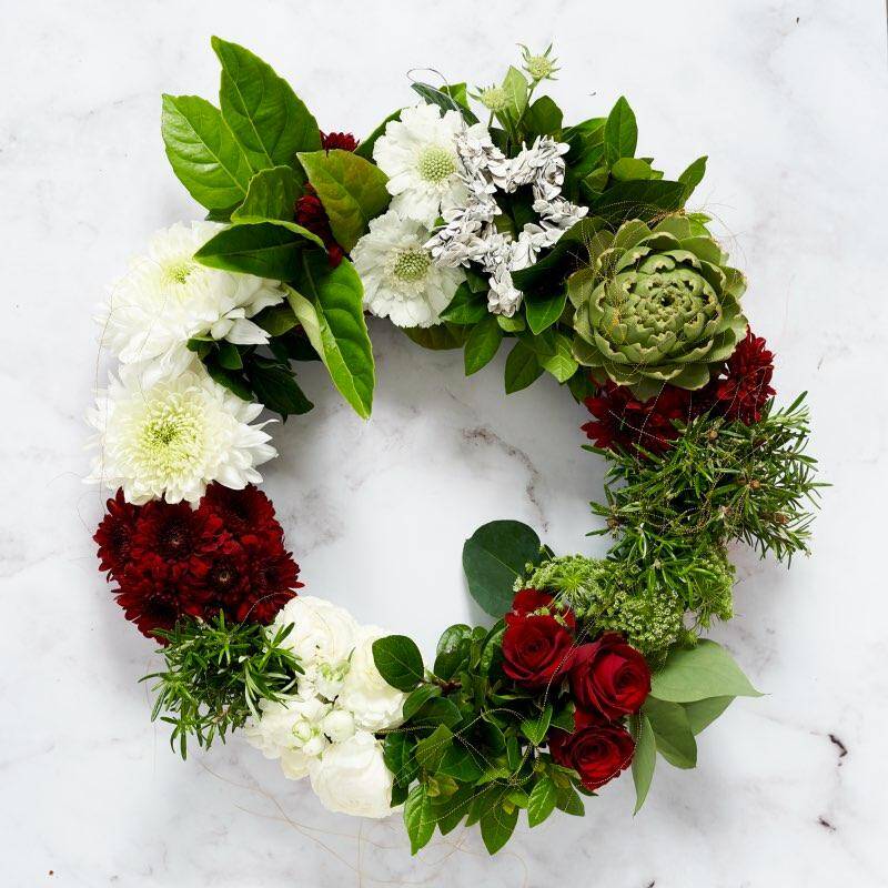 Floral Christmas Wreath