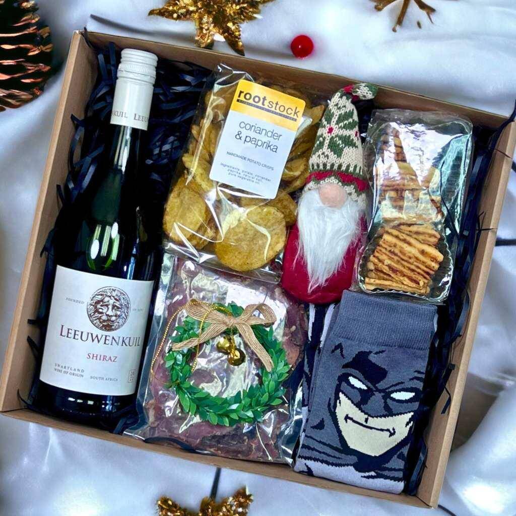 Holiday Cheer Wine and Snack Gift Box