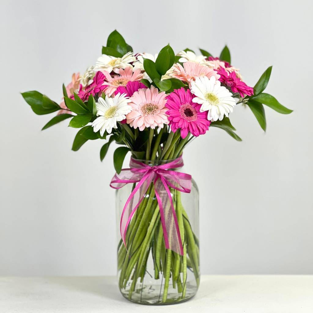 Pink-a-Boo Gerbera Blossom Arrangement