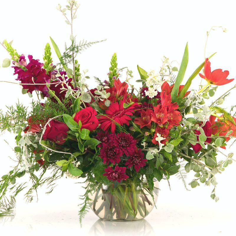 Ruby Petals Flower Arrangement