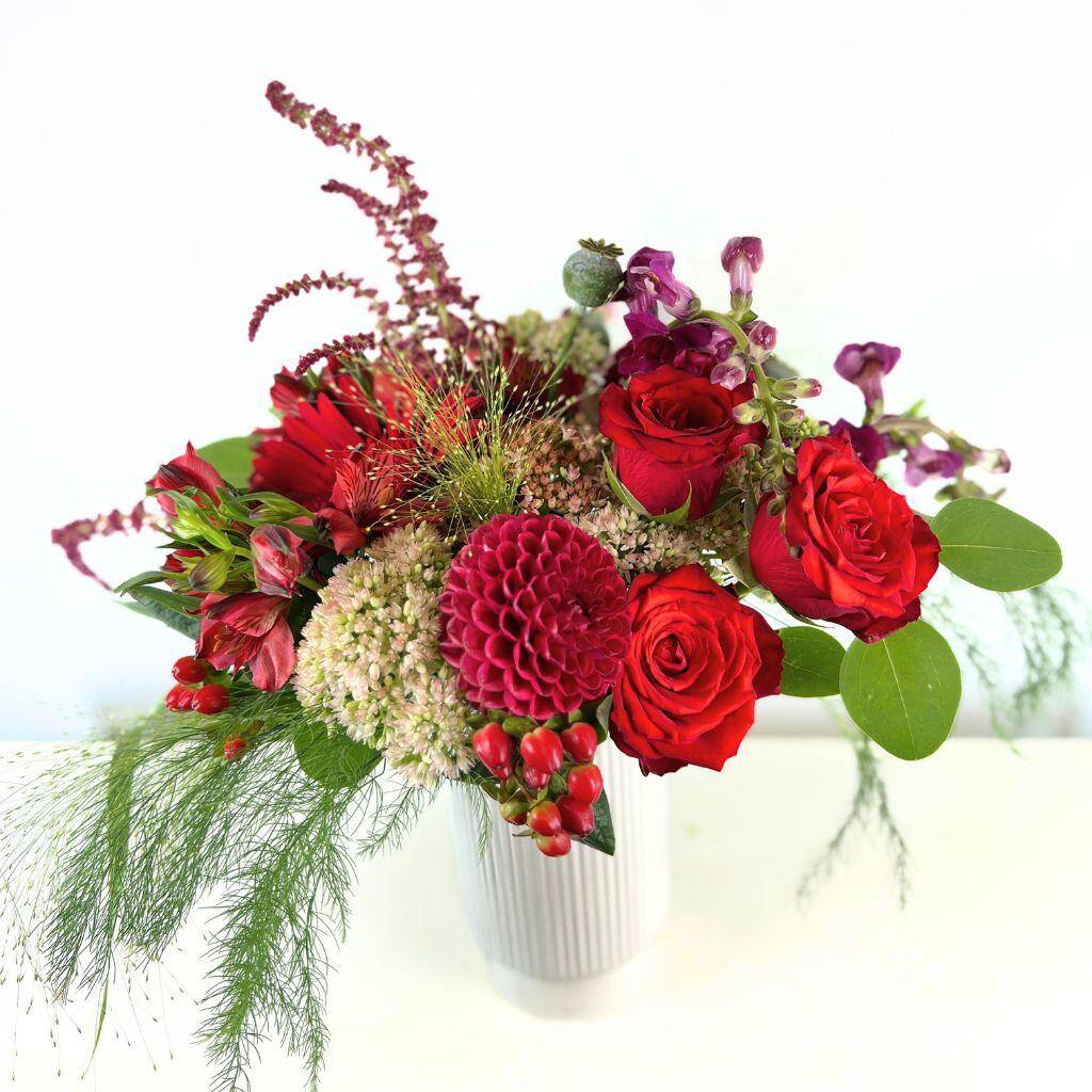 Ruby Red Flower Arrangement