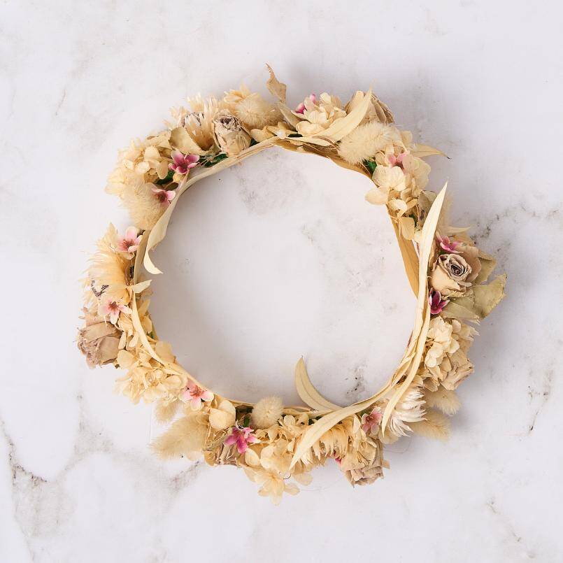 Whispering Petals Dried Flower Crown