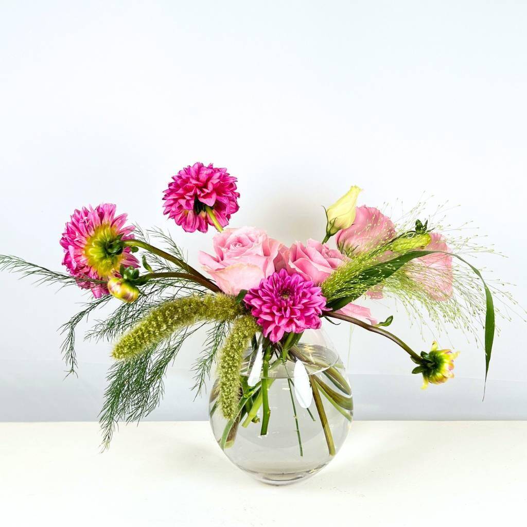 Whispering Pink Meadow Flower Arrangement